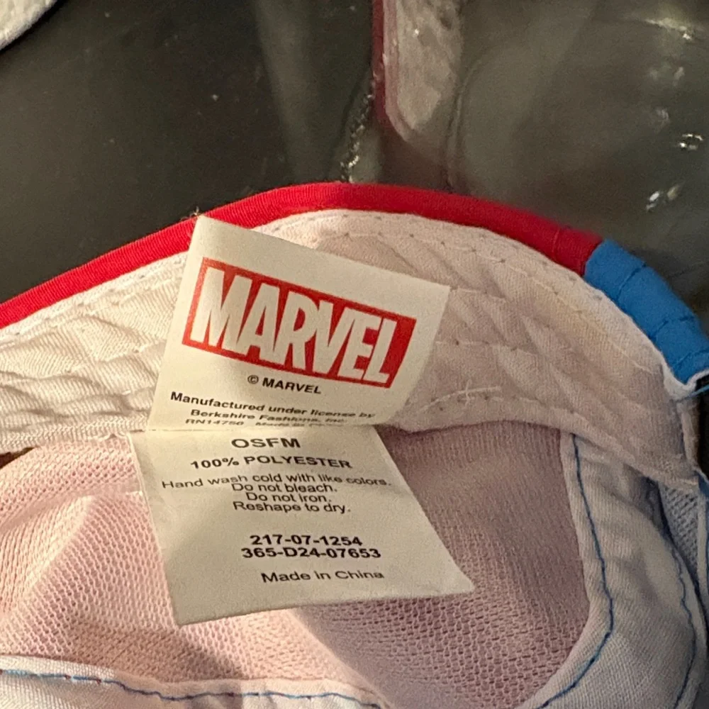 Marvel Kids Spider-Man Red and Light Blue Cap - Picture 6 of 6
